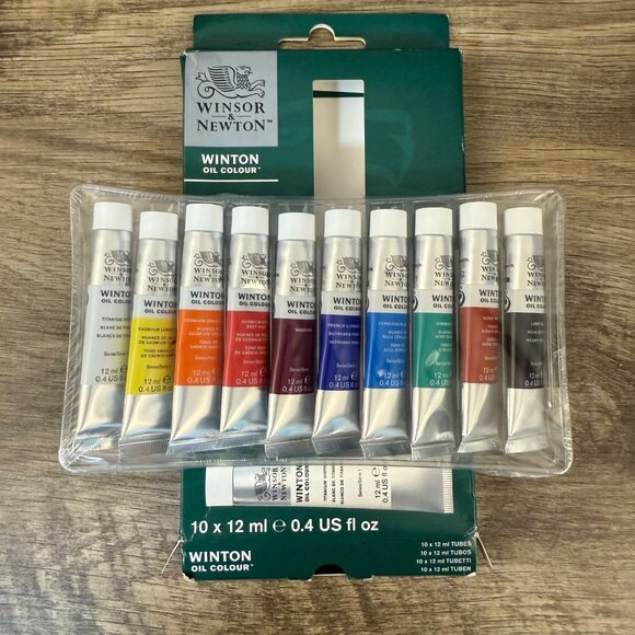 Winsor & Newton Winton Oil Colour Set 10x12ml Tubes Professional Artists Paint - Picture 3 of 3